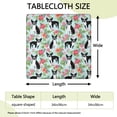 thumbnail image 2 of Boston Terriers and Pioneer Flower Square Fitted Tablecloth with Elastic Edge,Square Table Cover,Washable Elastic Table Cover for Home Kitchen Party Decor 34"x34", 2 of 6