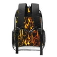 thumbnail image 2 of Gaeub Orange Lightning Print Clear Backpack ,Clear Transparent Backpack, PVC Bag with Side Pockets,for Concert, Beach, Work, Travel & Sporting, 2 of 7