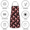 thumbnail image 6 of Pofeuu New Year Flamingo Print Aprons with Pockets, Cute Aprons for Kitchen, Cooking, Server, Barber, Chef Apron, 6 of 7