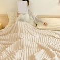 thumbnail image 5 of White Throw Blanket for Couch,GentleSoft Cozy Soft Blankets for Women,Cute Small Fleece Throws,Birthday Gifts for Women, Mothers Day Decor Gifts for Mom, Fleece 3D Jacquard Bed Blanket,39.37x59.05in, 5 of 7
