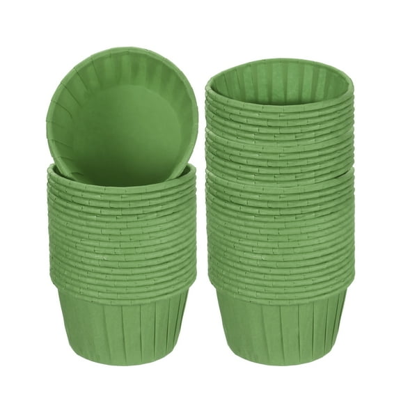 Uxcell Mini Cupcake Liners for Baking Cupcake, 50Pcs Cupcake Muffins Liners Cupcake Holders, Green