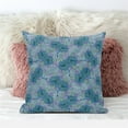 thumbnail image 2 of Amrita Sen Designs CAPL1108BrCDS-BL-26x26 26 x 26 in. Floral Leaves Broadcloth Indoor & Outdoor Blown & Closed Pillow - Grey, Blue & Pink, 2 of 5