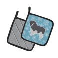 thumbnail image 2 of Carolines Treasures BB3532PTHD Winter Snowflake Polish Lowland Sheepdog Dog Pair of Pot Holders  7.5HX7.5W multicolor, 2 of 3