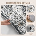 thumbnail image 6 of Roxstand 2.5'x12' Washable Runner Rug for Hallway Entrance Bedroom Entryway, Vintage Non Slip Stain Resistant Kitchen Rugs, Black, 6 of 10