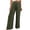 #03 Green 【Mix & Match: Stock Up on Your Favorite Colors】, variant on Women's Soft Nylon Spandex Stretch Trousers, Elastic Waist Straight Leg Long Pants with Functional Pockets, Tummy Control Slimming Fit, Casual Daily Wear, Work & Weekend | TruHer,Black L