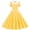 Yellow, variant on Qiopertar Vintage Polka Dot Dress for Women Retro A-Line Flare Short Sleeve V-Neck Bow Tie Waist Cocktail Party Swing Dress, Red XXL