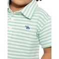 thumbnail image 4 of Wonder Nation Toddler Boys Striped Polo Shirt with Short Sleeves, Sizes 12M-5T, 4 of 6