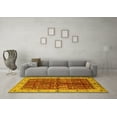 thumbnail image 3 of Ahgly Company Indoor Square Oriental Yellow Industrial Area Rugs, 4' Square, 3 of 4