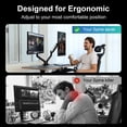 thumbnail image 3 of NearHub Dual Monitor Desk Mount for 13-32" Computer Screen,Adjustable Gas Spring Monitor Arm,Each Arm Holds 4.4 to 22 lbs,Swivel/Tilt/Rotation,VESA 7, 3 of 7