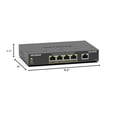 thumbnail image 2 of NETGEAR 5 Port PoE Gigabit Ethernet Easy Smart Managed Essentials Switch (GS305EP) - with 4 x PoE+ @ 63W, Desktop or Wall Mount, 2 of 7