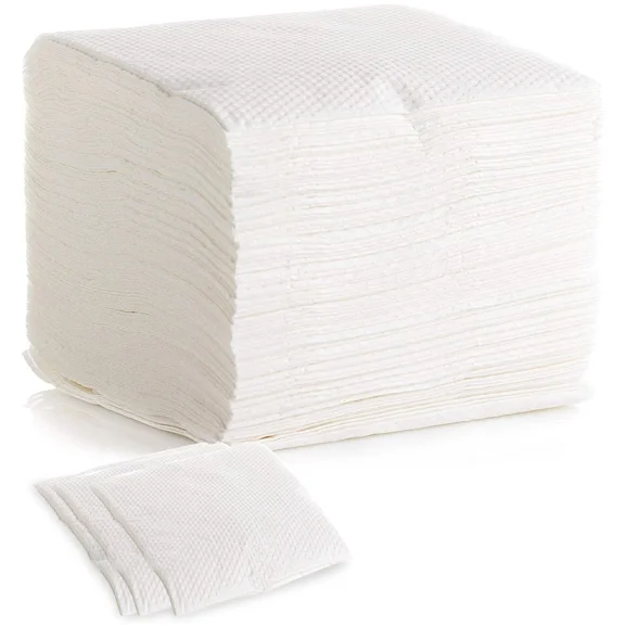 Elegant Lunch Napkins, 1-Ply, 12In X 12In, , White. Paper Napkins For Everyday