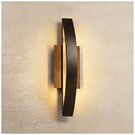Copper Outdoor Wall Light - Possini Euro Design Possini Euro Coppered Arch Indoor-Outdoor Led Wall Sconce