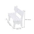 thumbnail image 3 of WHAMVOX 1Set Mini Beach Chair White Modern Style Miniature Landscaping Collectors Home Decor, 3 of 7