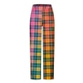 thumbnail image 3 of Mens Pajama Pants Plaid Fleece Lounge Bottoms Sleepwear PJs with Pockets White M, 3 of 5