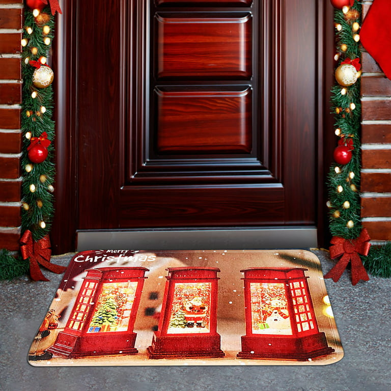 Christmas Door Mat Indoor Outdoor Entry Way Doormat for Front Door Patio  Non Slip Entrance Door Mats Xmas Holiday Decor, 24x16 Inch