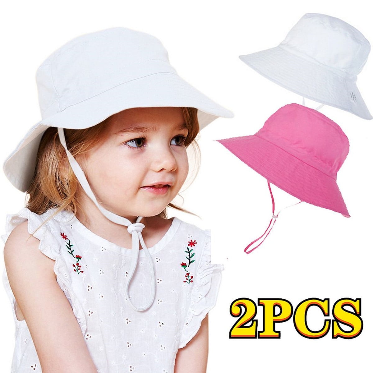 Toddler Baby Girl Summer Cotton Beach Holiday Hat Cap Head Scarf 6-24 Months 