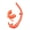 Orange, variant on 7829 Rolls Up Silicone Snorkel for Scubas Diving, Spearfishing, Freediving, Snorkeling