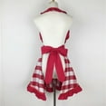 thumbnail image 6 of Lovely Apron for Women, Cute Swing Checkered Apron Kitchen Cooking Oil-proof Aprons Adjustable Salon Apron for Baking Gardening, 6 of 7