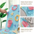 thumbnail image 5 of Yayeee 2 Pack Dining Chair Covers Stretch Parson Chairs Slipcovers Seat Protector, Pink Beach Toys Pattern, 5 of 6