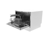 Hamilton Beach 6 Place Setting Countertop Dishwasher, Compact Portable Dishwasher for Kitchen, Apartment, RV, Dorm, White