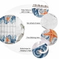 thumbnail image 3 of 54x78 Inch Shower Curtain Decorative Summer Coastal Bathtub Bath Curtains Waterproof Bathroom Decor, Sea Ocean Starfish Shells Coral Conch Wood Gray Small Stall Shower Curtain Set with 12 Hooks, 3 of 7