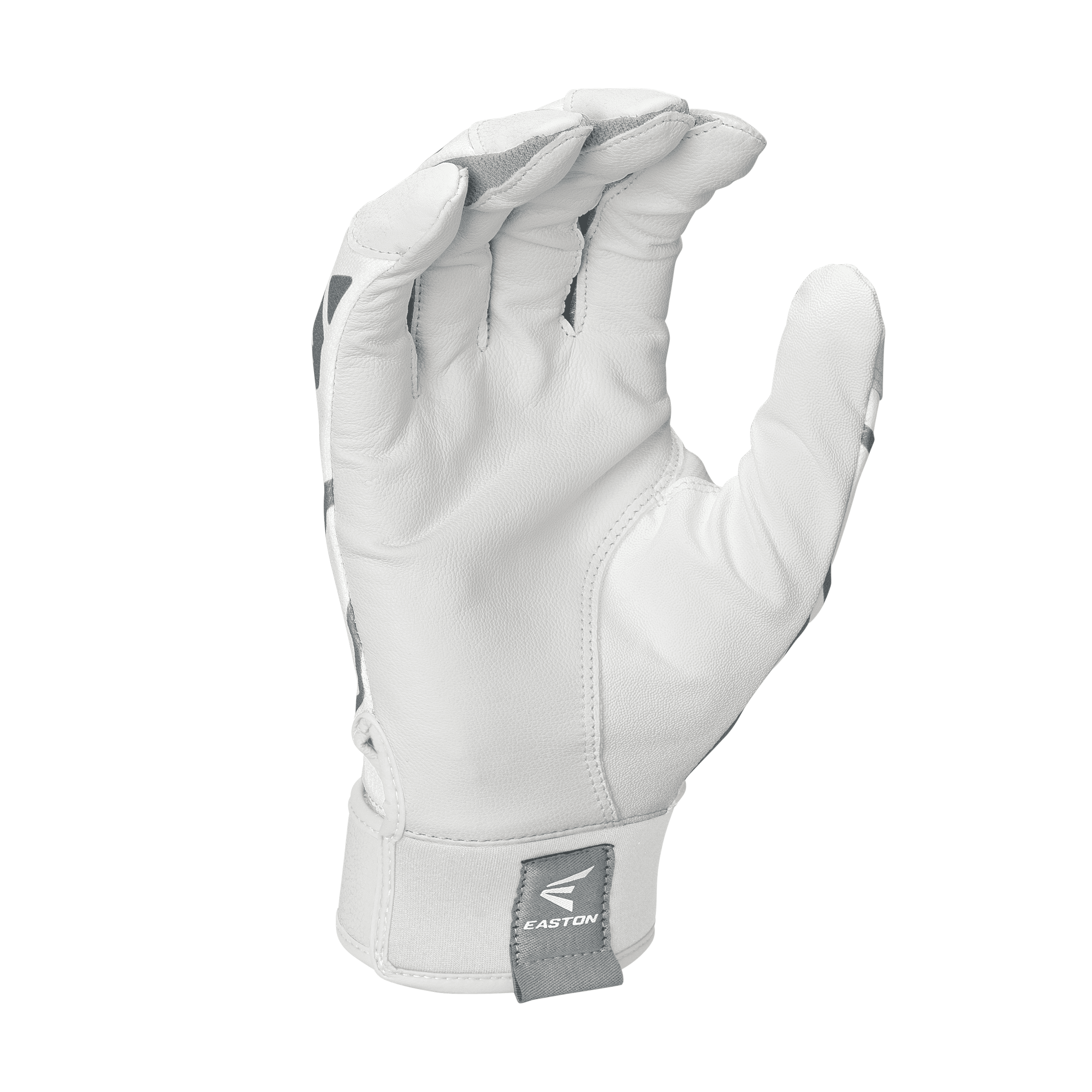 Easton Gametime Adult Batting Gloves | White/White | Small