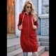 thumbnail image 4 of Sudadera con Capucha y Cremallera para Mujer, Chaqueta Informal de Larga para Otoño, Chaquetas Largas de Otoño con Bolsillos, Túnica Gran Rojo L, 4 of 9