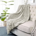 thumbnail image 2 of Home Soft Things Saga Double Sided Faux Fur Throw - Fog - 50" x 60", 2 of 8