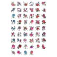 thumbnail image 1 of 104 Uds conjunto de patrones de rosas tatuajes impermeables pegatinas coloridas para el cuerpo, 1 of 2
