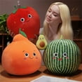 thumbnail image 4 of Plush Orange Fruit Pillow, Soft Stuffed Cute Smiling Citrus Toy, Large Decorative Cushion for Kids & Adults, Cozy Home Decor, 4 of 4