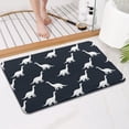 thumbnail image 4 of Dark Blue Dinosaurs Silhouette Pattern Bathroom Rugs Mat,Non Slip Microfiber Bathroom Rug,Rubber Backing,Soft Bathroom Mats for Bathroom Floor,Tub and Shower,17x27in(43x68cm), 4 of 5