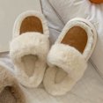 thumbnail image 6 of Kilaqueen Women Fuzzy Slippers Fluffy Warm House Slippers Faux Fur Sherpa Slippers Outdoor Indoor Memory Foam Home Slippers Slip On Plush Slippers, 6 of 8