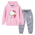 thumbnail image 5 of Hello Kitty primavera y otoño nueva ropa para niños Sudadera con capucha suéter pantalones de dos piezas de algodón para bebé traje de manga larga para niños, 5 of 5