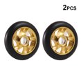 thumbnail image 4 of Sonducket Paquete de 2 ruedas para patinete, 100mm, PU, ​​5 radios, bujes para monopatín, deportes al aire libre, piezas de repuesto para patinar Oro, 4 of 6
