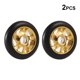 thumbnail image 5 of Naiovety Ruedas de patinete de 2 piezas, 100mm, aluminio, 5 radios, bujes de monopatín, rodillo, piezas deportivas portátiles para exteriores, patinar Oro Naiovety OD021911-01, 5 of 6