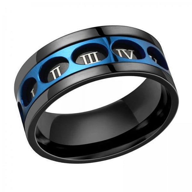 2x Anillos Creativos de 9mm para Hombres, Números Giratorios de Acero de Titanio, Anillos Inquietos, , Antiboda 2 piezas