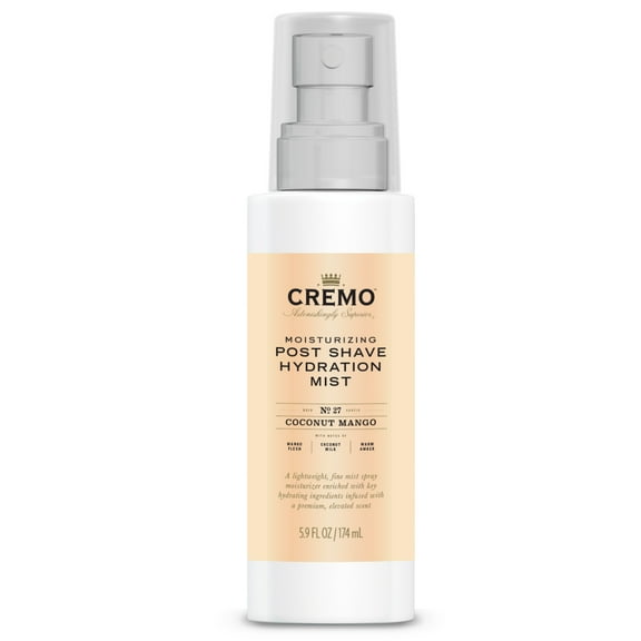 Cremo Women's Post Shave Hydration Mist Spray, Coconut Mango Scent, All Skin Types, 5.9 fl oz