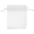 thumbnail image 1 of Bolsas transparentes de organza de primera calidad para decoración de recuerdo de fiesta de boda, regalo, 9x12cm (blanco), 1 of 3