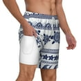 thumbnail image 3 of Picia Sea Underwater Turtles pattern Mens Swim Trunks with Compression Liner Stretch Beach Shorts Quick Dry with Zipper Pockets No-Chafing Board Shorts-3X-Large, 3 of 9