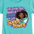 thumbnail image 3 of Karma's World - Our Super Power - Toddler And Youth Girls Fitted Short Sleeve Graphic T-Shirt, 3 of 5