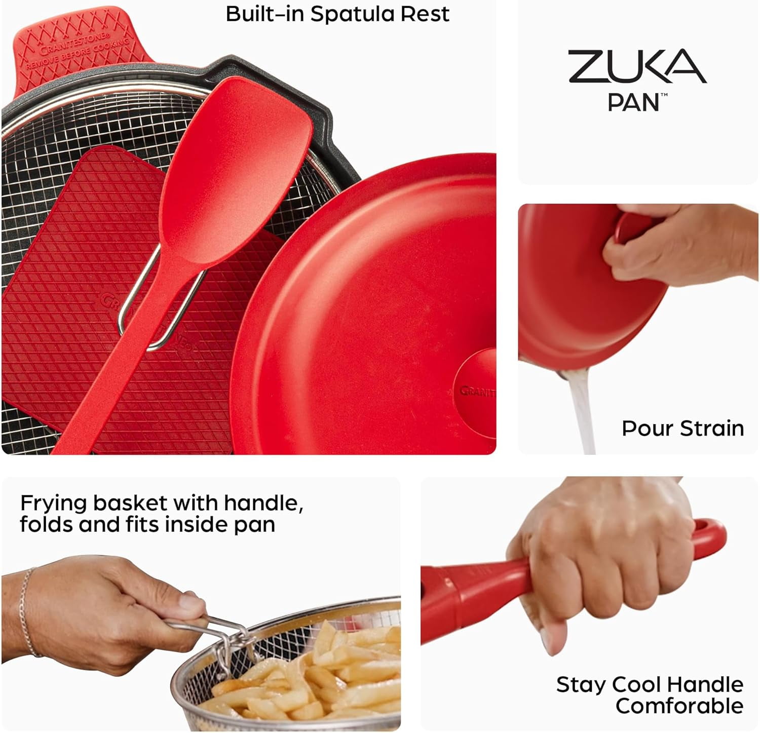 ZUKA Ceramic Pan by Granitestone, 10