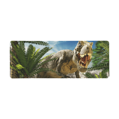 SUNENAT Soft Extra Extended Large Gaming Mouse Pad with Stitched Edges  31.5 x 12In  Desk Pad Keyboard Mat  Non-Slip Base for Office & Home  Cool Giant Dinosaur 3D Render