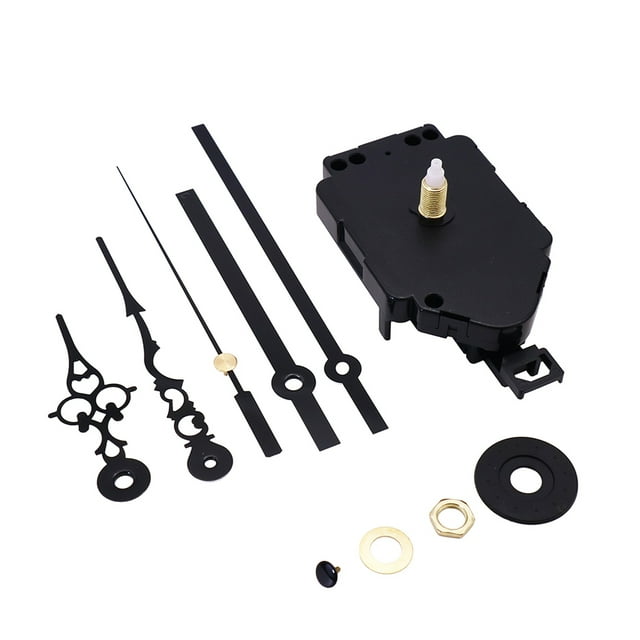 Movimiento de Reloj de Pared Advancent 11 Piezas Accesorios de Reloj Negro Dorado