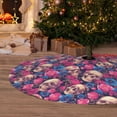 thumbnail image 6 of Yiaed Skull rose blue flower Print Christmas Tree Skirt , Tree SkirtsTree Mat for Christmas Winter Holiday Indoor Decorations-48", 6 of 7