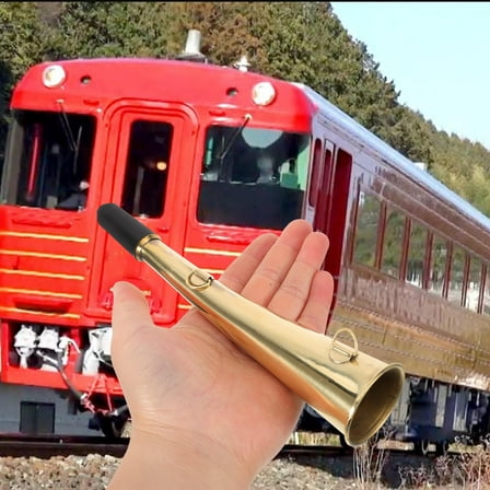 BESTONZON Horn Railway Horn Copper Golden 1Pack Clear Sound Loud Sound