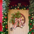 thumbnail image 4 of Christmas Wagon Wheel Wreath Winter Door Hanging Home Decoration Gift Different Sizes New Year Gift Christmas, 4 of 5