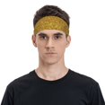 thumbnail image 4 of Uemuo Gold Glitter Printed Sports Headbands for Men Women,Moisture Wicking Workout Headband, Sweatband Headbands,Non-slip Workout Gym Yoga Headband, 4 of 9