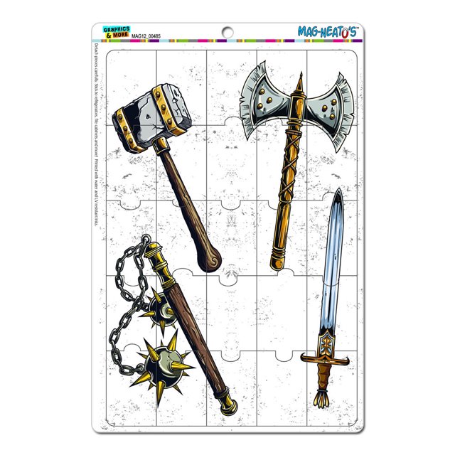 Fantasy Medieval Weapons Axe Sword Mace War Hammer MAGNEATO'S(TM