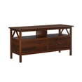 thumbnail image 2 of Linon Titian Wood Media Stand with 2 Drawers and Open Storage in Tobacco Brown, 2 of 11