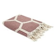 thumbnail image 4 of Ox Bay Burgundy Honeycomb Hexagon Ultra-Soft Turkish Cotton Adult Throw Blanket, 50" x 60', 4 of 8